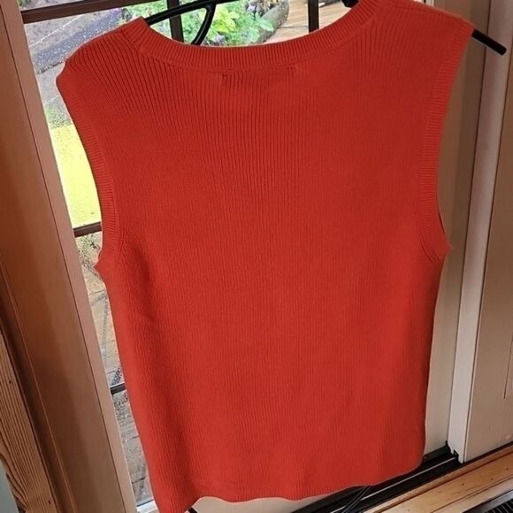 Tommy Hilfiger Embellished Crew Neck Uniquely Designed Sleeveless Sz XL Sweater - Picture 4 of 9